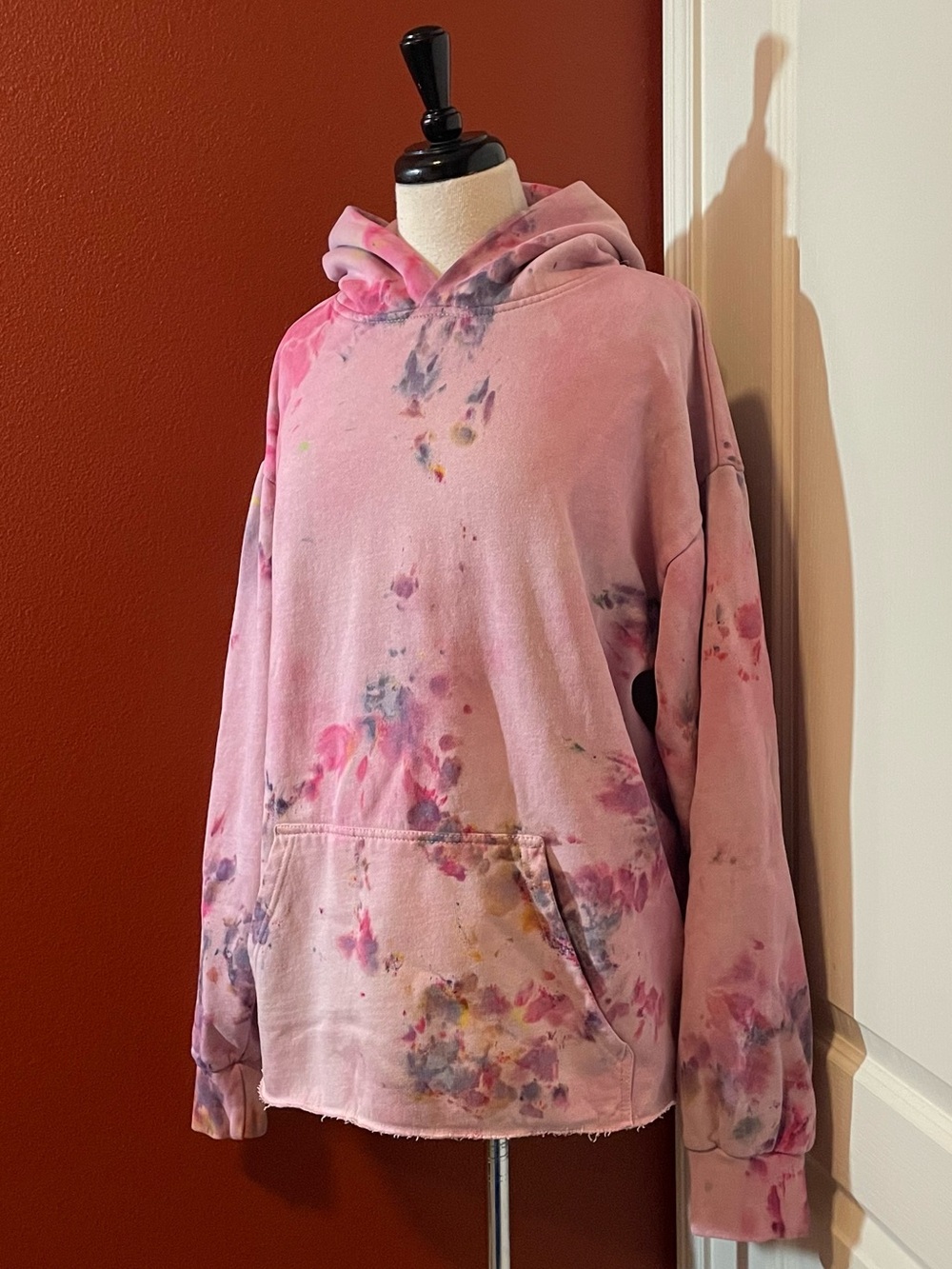Anna Joyce x Canary Women’s Hand Dyed Art To Wear Paint Splatter Raw Sweatshirt
